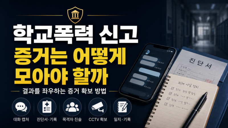 학교폭력 신고 증거 수집 방법 정리