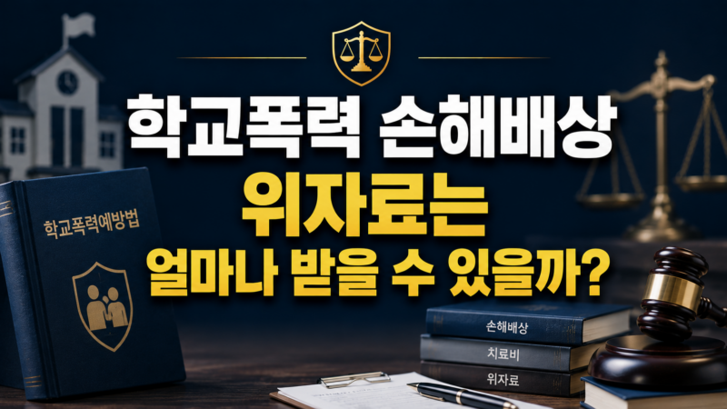학교폭력 손해배상 위자료 청구 절차