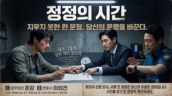 피의자신문조서 정정