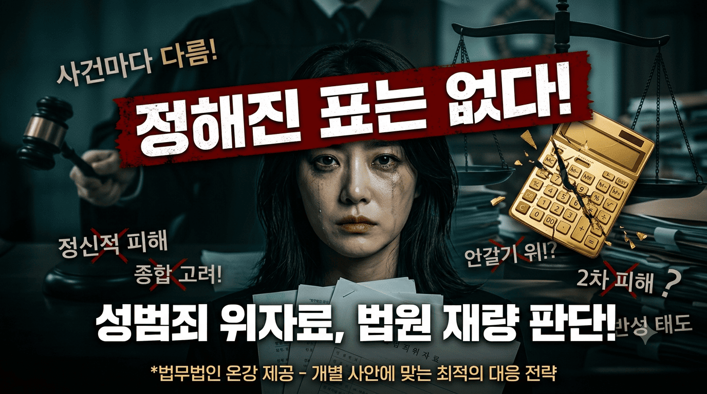 성범죄 위자료 산정기준