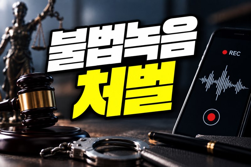 불법녹음 처벌 성립 기준과 증거 활용 가능 범위 도식