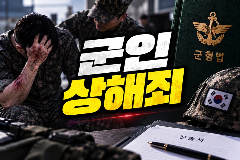 군인 상해죄 전치 진단서와 처벌 수위 관계를 보여주는 이미지