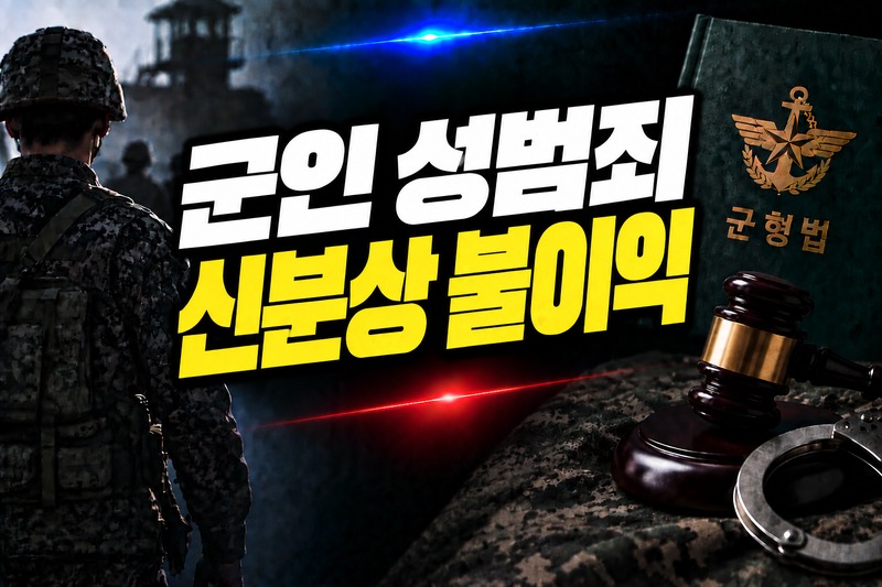 군인 성범죄 신분상 불이익 유형 비교 도식