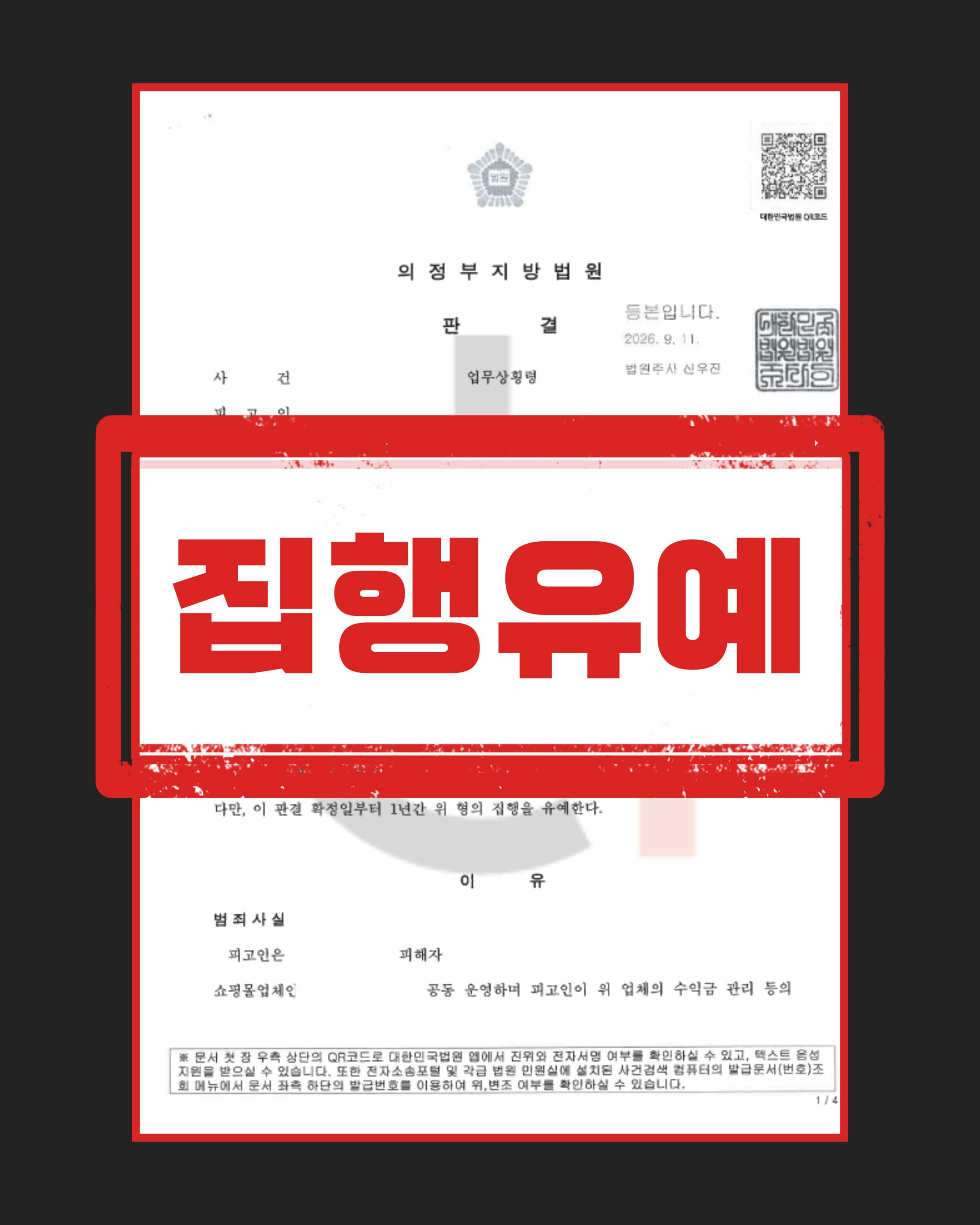 업무상횡령 집행유예