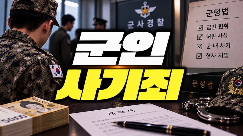 군인 사기죄 전역 후 처벌 가능성을 설명하는 법무법인 온강 이미지