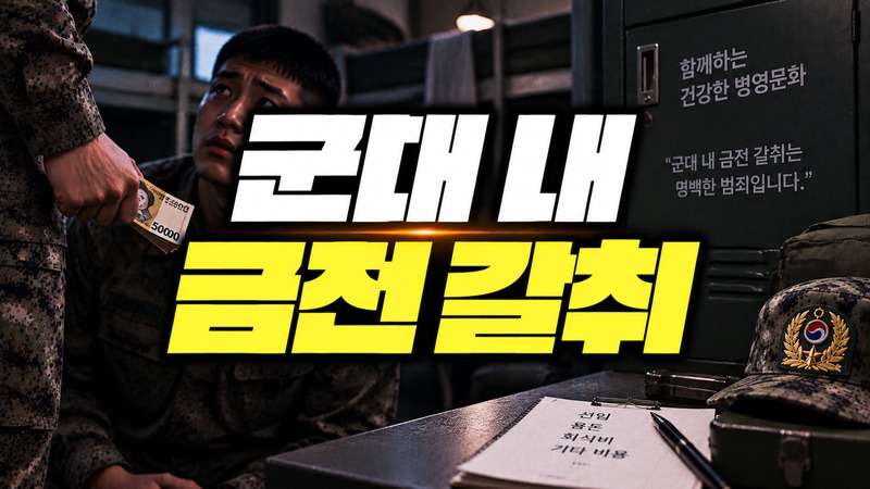 군대 내 금전 갈취 공갈죄 판단 기준을 설명하는 법무법인 온강 이미지