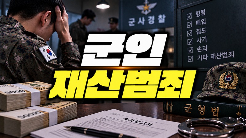 군인 재산범죄 사기 횡령 절도 유형을 비교하는 법무법인 온강 이미지