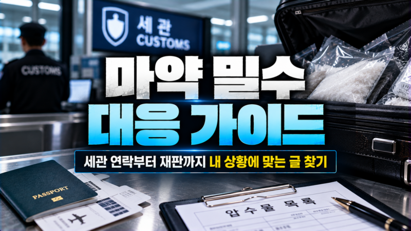 마약 밀수 대응을 세관 연락부터 재판까지 상황별로 안내하는 가이드 이미지