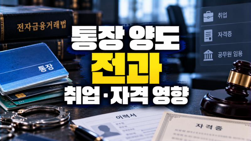 통장 양도 전과가 벌금형 확정 후 기록별로 어떻게 남는지 정리한 기준표 이미지